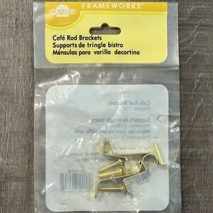 💞 New Graber Frameworks 2-Count Pack Brass Cafe Rod Brackets